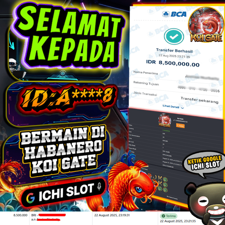 ICHISLOT JACKPOT HABENERO KOI GATE 1000 Rp.8.500.000,- LUNAS
